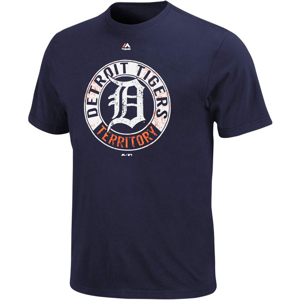 MLB Men Detroit Tigers Majestic Big  Tall Cooperstown Generating Wins TShirt  Navy Blue->->Sports Accessory